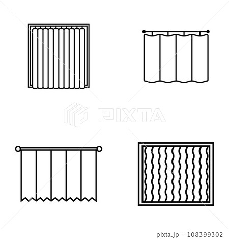 curtain icon vector 108399302