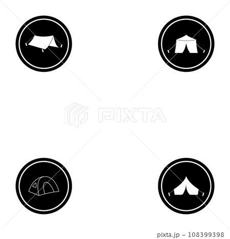 tent icon vector 108399398