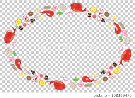 Osechi 材料框架橢圓形顏色 108399470