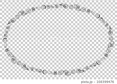 Osechi material frame oval color 108399476