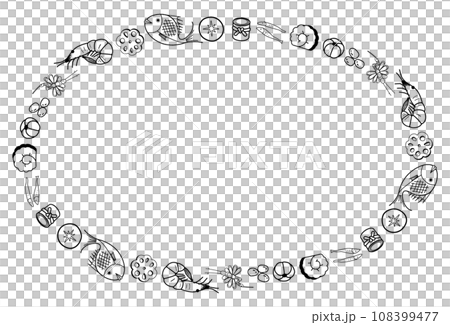 Osechi material frame oval color 108399477