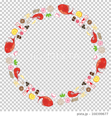 Osechi material frame circular color 108399677