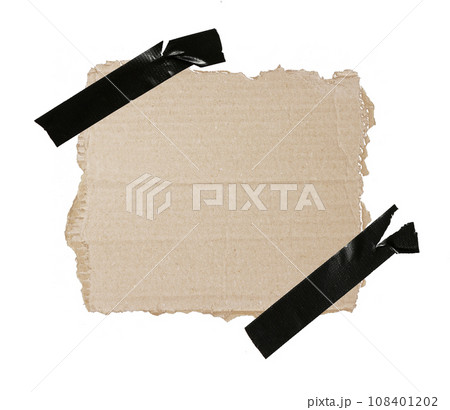 kraft corrugated paper isolated on white background kraft corrugated paper isolated on white background 108401202