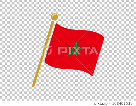 モロッコの国旗アイコン ベクターイラスト 108401539
