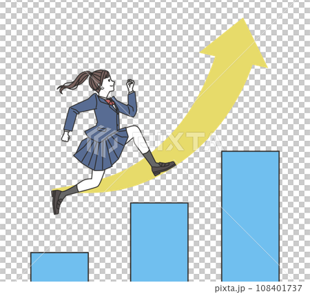 成績アップを目指す女子高校生・中学生 108401737