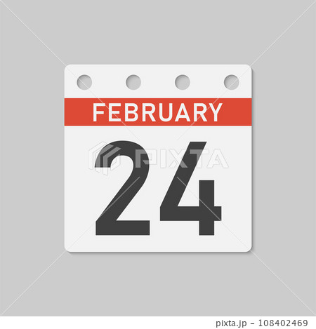 Icon page calendar day - 24 February 108402469