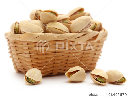 Closeup of fresh organic pistachio 108402670