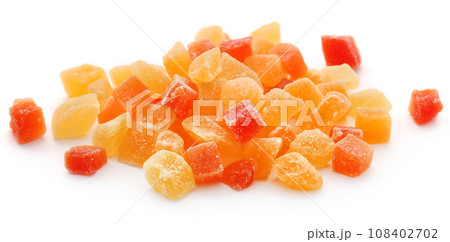 Dried fruits apricot and papaya with some others 108402702