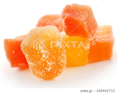 Dried fruits apricot and papaya with some others 108402712