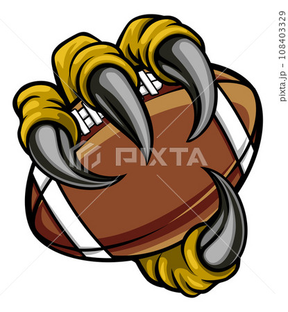 American Football Eagle Claw Cartoon Monster Hand 108403329