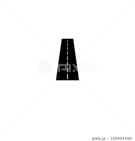 road icon with dotted line 108404390