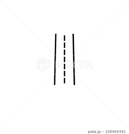 road icon with dotted line 108404391