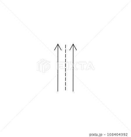 road icon with dotted line 108404392