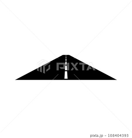 road icon with dotted line 108404393