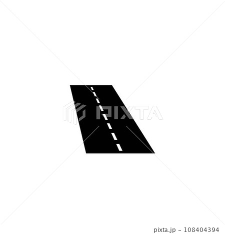 road icon with dotted line 108404394