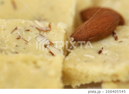 Tasty almond barfi Tasty almond barfi 108405545