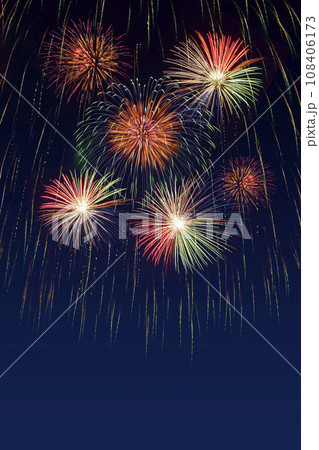 Colorful fireworks celebration and the twilight sky. 108406173