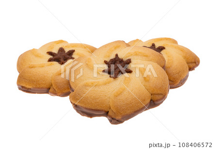 cookie flower isolated cookie flower isolated 108406572