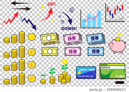 Financial illustration set 108406623