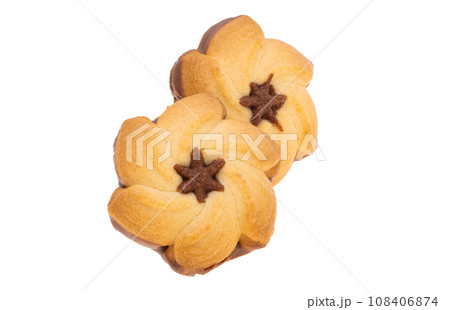 cookie flower isolated cookie flower isolated 108406874