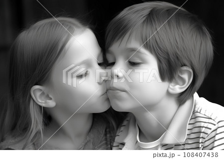 キスをする外国人の男の子と女の子 AI生成 キスをする外国人の男の子と女の子 AI生成 108407438