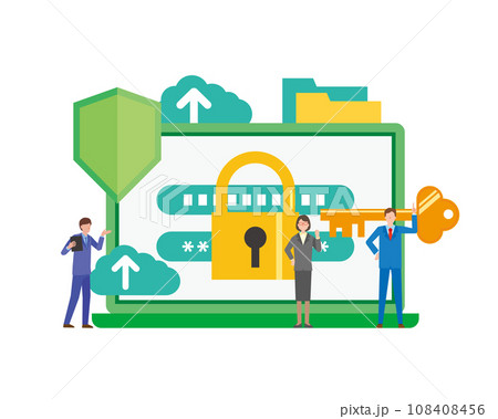 サイバーセキュリティのイメージイラスト 108408456