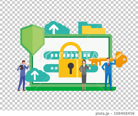 網路安全圖像插圖 108408456