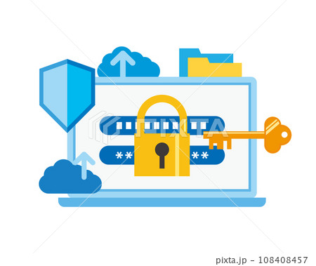 サイバーセキュリティのイメージイラスト 108408457