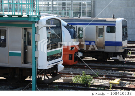 常磐線：勝田車両センターに留置中の車両 108410538