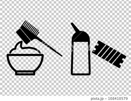 ヘアカラー パーマ アイコン ヘアカラー パーマ アイコン 108410579