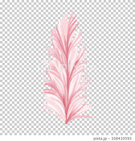 Christmas pink ornament watercolor illustration 108410593