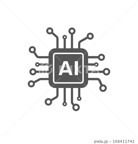 AI Processor vector icon for websites and mobile minimalistic flat design. Mini AI CPU icon in flat style. Mobile AI CPU. EPS 10 AI Processor vector icon for websites and mobile minimalistic flat design. Mini AI CPU icon in flat style. Mobile AI CPU. EPS 10 108411742