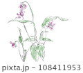 すみれの水彩イラスト 108411953
