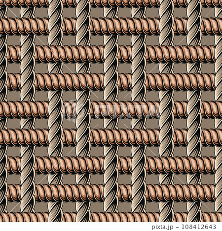 Seamless pattern with loose interwoven ropes....のイラスト素材 [108412643] - PIXTA
