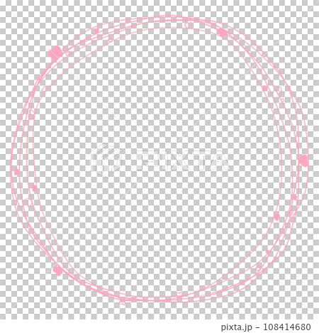 可愛的心型圓框粉紅色 可愛的心型圓框粉紅色 108414680