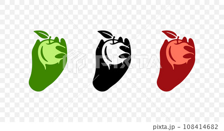 Hand picks an apple from a tree, fruit and garden, graphic design. Food, meal, plant, juice, nature, crop and harvest, vector design and illustration Hand picks an apple from a tree, fruit and garden, graphic design. Food, meal, plant, juice, nature, crop and harvest, vector design and illustration 108414682