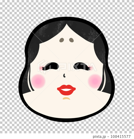 [Setsubun material] Otafuku face - Stock Illustration [108415577] - PIXTA