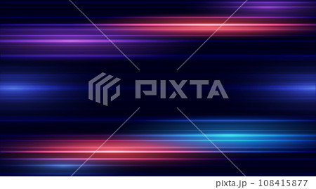 Modern abstract high-speed light effect. Abstract background with curved beams of light. Technology futuristic dynamic motion. Movement pattern for banner or poster design. Vector EPS10. 108415877