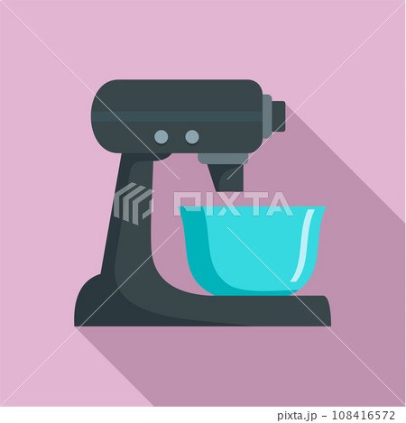 Machine mixer icon. Flat illustration of machine mixer vector icon for web design Machine mixer icon. Flat illustration of machine mixer vector icon for web design 108416572
