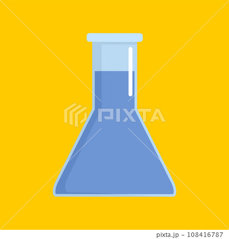 Grey flask icon. Flat illustration of grey flask vector icon for web design 108416787