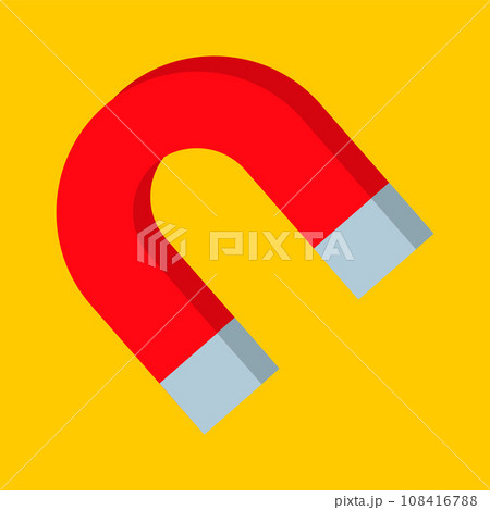 Scientific magnet icon. Flat illustration of scientific magnet vector icon for web design 108416788