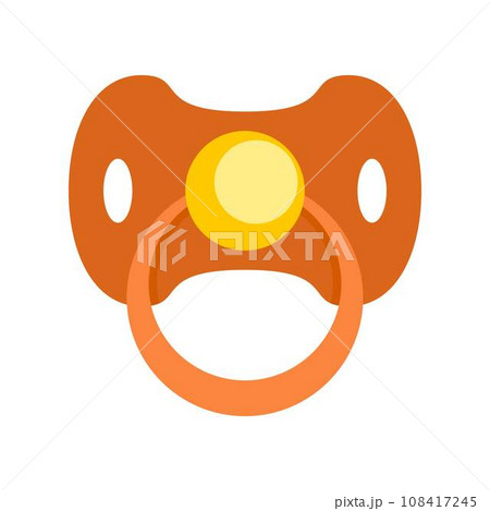 Baby nipple icon. Flat illustration of baby nipple vector icon for web design 108417245