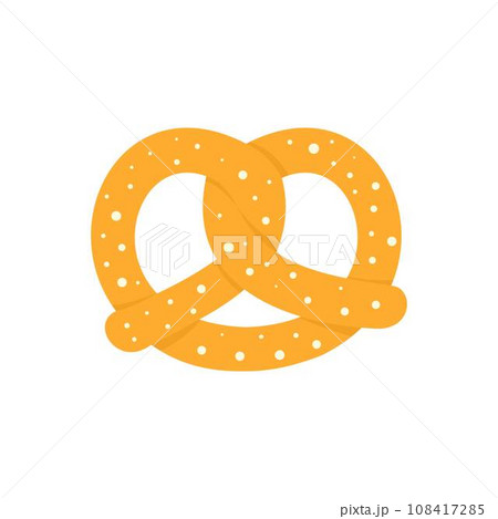 Soft pretzel icon. Flat illustration of soft pretzel vector icon for web design Soft pretzel icon. Flat illustration of soft pretzel vector icon for web design 108417285