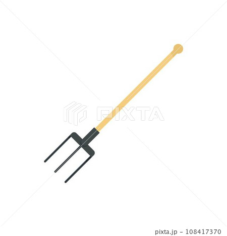 Garden fork icon. Flat illustration of garden fork vector icon for web design 108417370