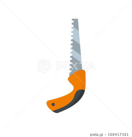 Garden hand saw icon. Flat illustration of garden hand saw vector icon for web design 108417381