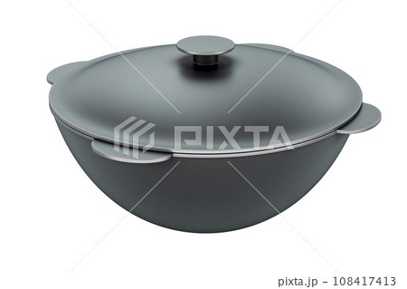 Kazan from Cast Iron, Cauldron. 3D rendering 108417413
