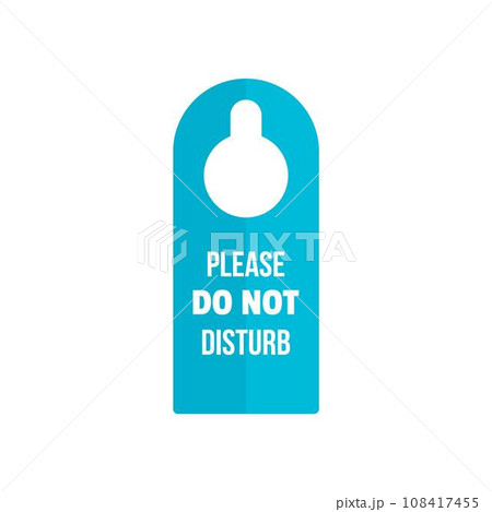 Do not disturb tag icon. Flat illustration of do not disturb tag vector icon for web design Do not disturb tag icon. Flat illustration of do not disturb tag vector icon for web design 108417455