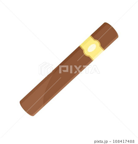 Brown cigar of cuba icon. Flat illustration of brown cigar of cuba vector icon for web design Brown cigar of cuba icon. Flat illustration of brown cigar of cuba vector icon for web design 108417488