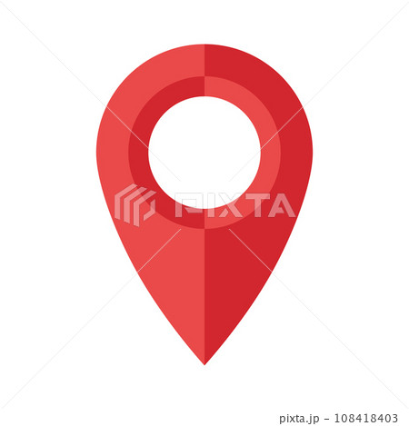 Map pin flat design style modern icon, pointer minimal vector symbol, marker sign. EPS 10 108418403