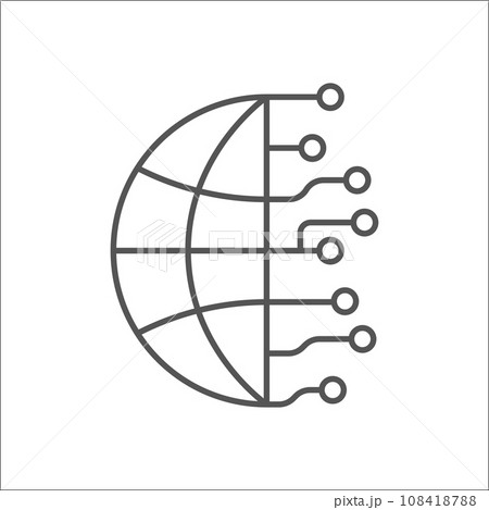 Internet of things, IoT, Industry 4.0, AI devices and connectivity concepts on a network. Digital circuit board the planet Earth. Editable Stroke. EPS 10 Internet of things, IoT, Industry 4.0, AI devices and connectivity concepts on a network. Digital circuit board the planet Earth. Editable Stroke. EPS 10 108418788